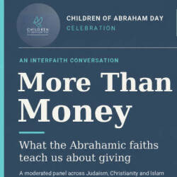 An Interfaith Conversation  More Than Money: What the Abrahamic Faiths Teach Us About Giving